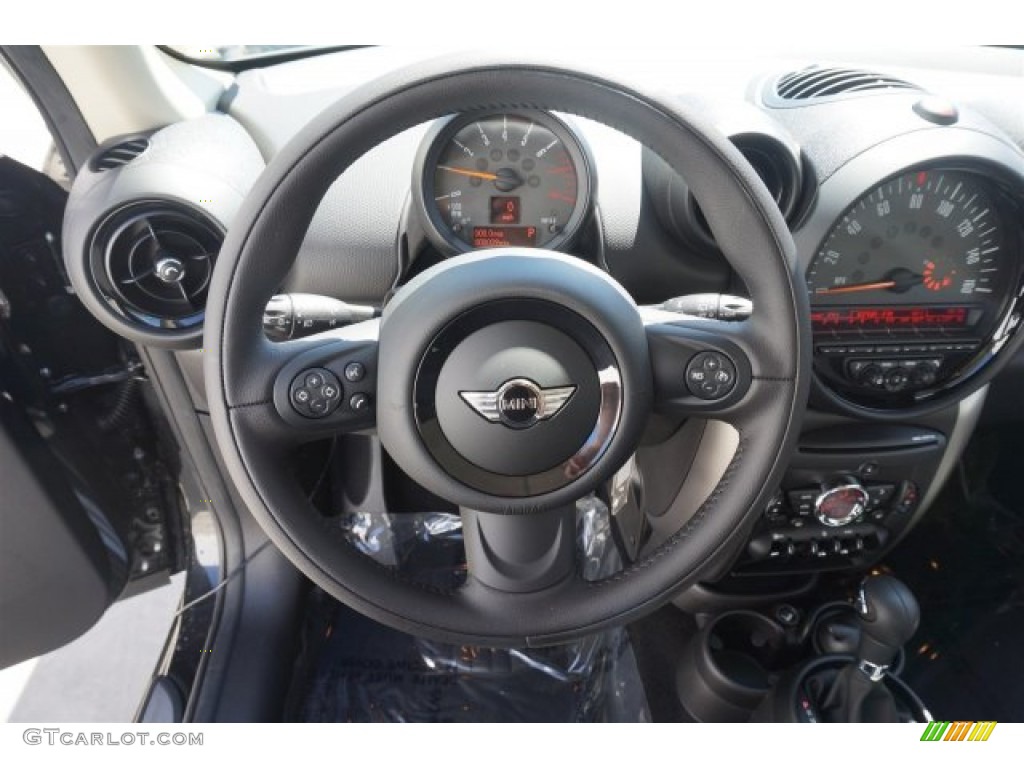 2015 Mini Paceman Cooper Carbon Black Steering Wheel Photo #96851897