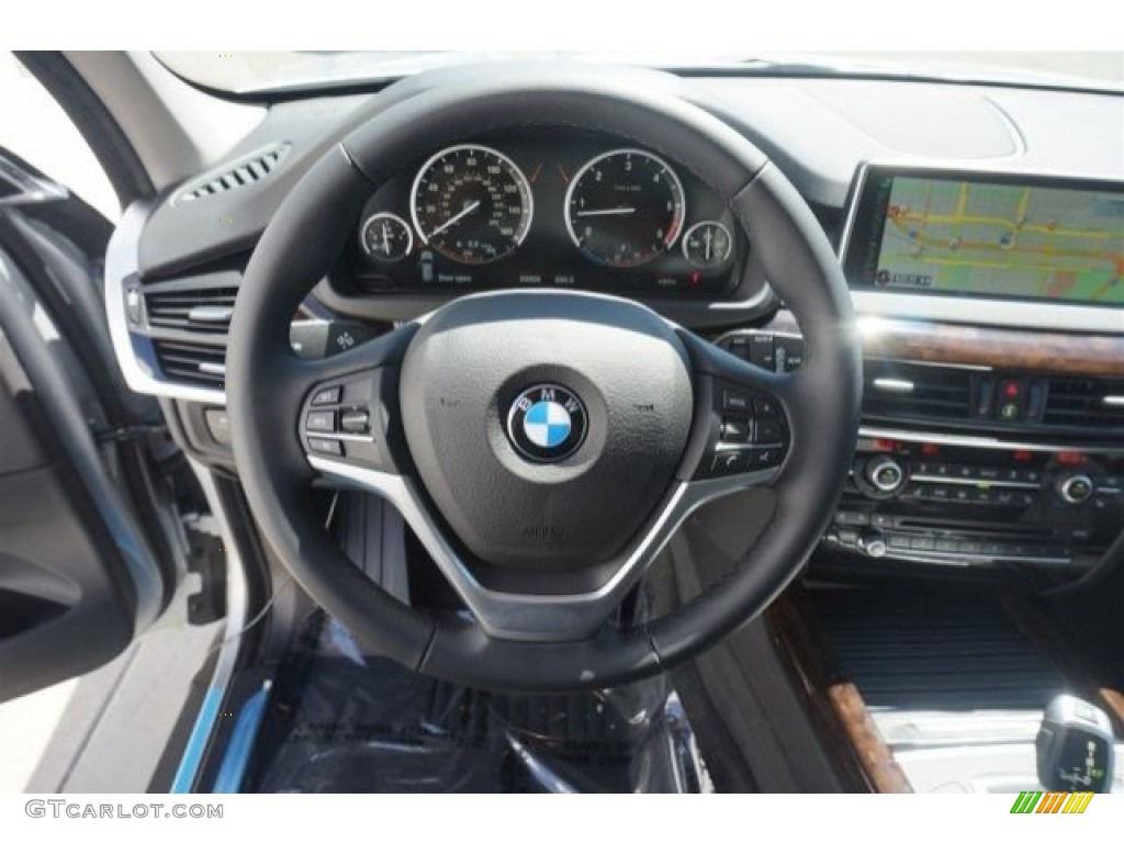 2015 BMW X5 xDrive35d Black Steering Wheel Photo #96852481