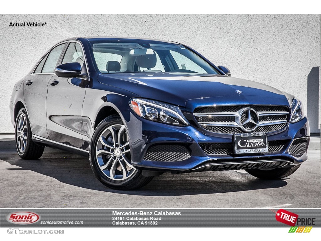 2015 C 300 4Matic - Lunar Blue Metallic / Grey/Black photo #1