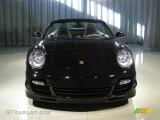 2008 911 Turbo Cabriolet - Black / Black photo #4
