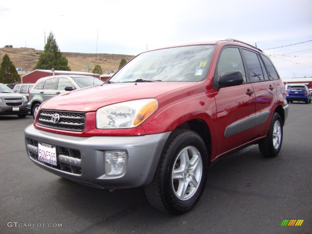 2002 RAV4  - Impulse Red / Gray photo #3