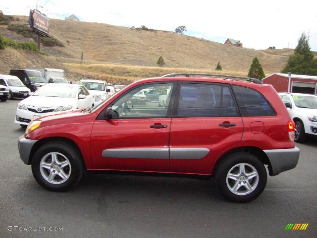2002 RAV4  - Impulse Red / Gray photo #4