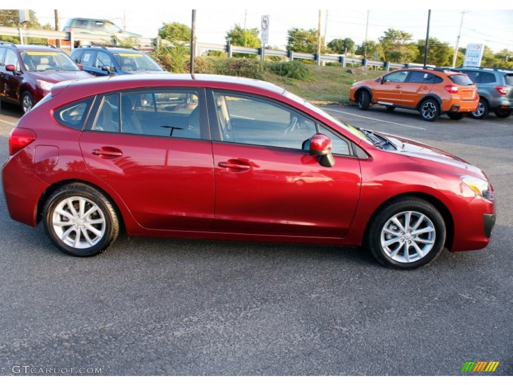 2014 Impreza 2.0i Premium 5 Door - Venetian Red Pearl / Black photo #4