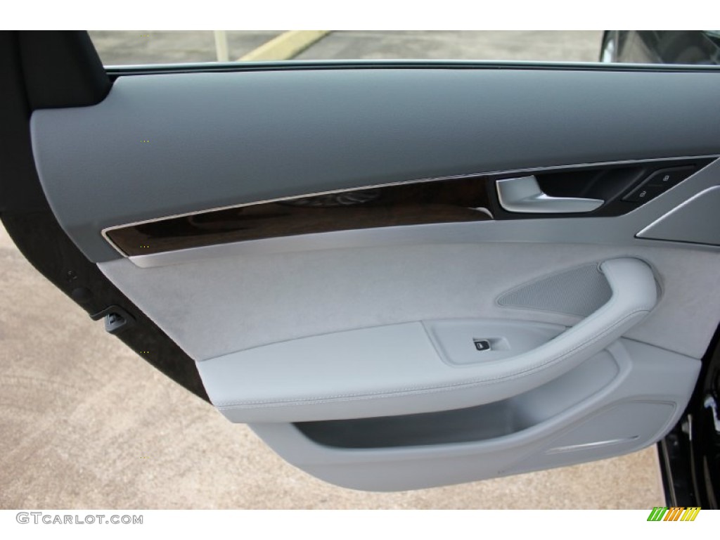 2015 Audi A8 3.0T quattro Titanium Gray Door Panel Photo #96874295