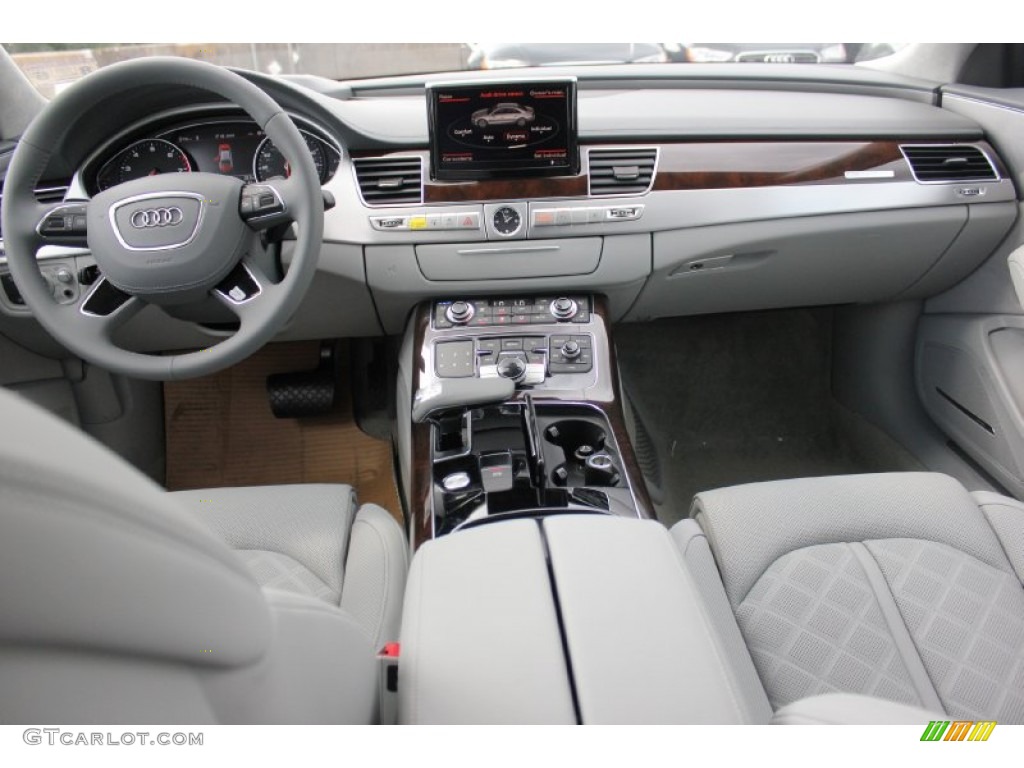 2015 Audi A8 3.0T quattro Titanium Gray Dashboard Photo #96874358