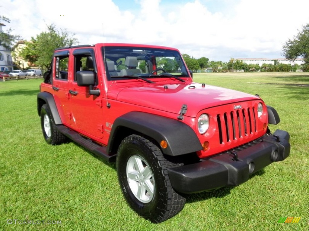 Flame Red 2007 Jeep Wrangler Unlimited X Exterior Photo #96877466