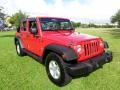 2007 Flame Red Jeep Wrangler Unlimited X  photo #10