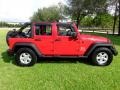 Flame Red 2007 Jeep Wrangler Unlimited X Exterior