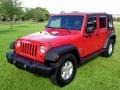 2007 Flame Red Jeep Wrangler Unlimited X  photo #37