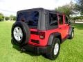 2007 Flame Red Jeep Wrangler Unlimited X  photo #41