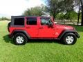2007 Flame Red Jeep Wrangler Unlimited X  photo #42