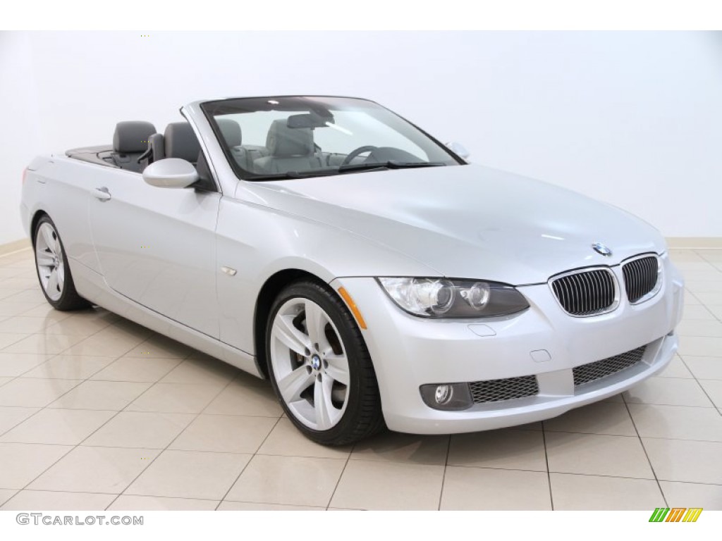 2009 3 Series 335i Convertible - Titanium Silver Metallic / Grey Dakota Leather photo #2