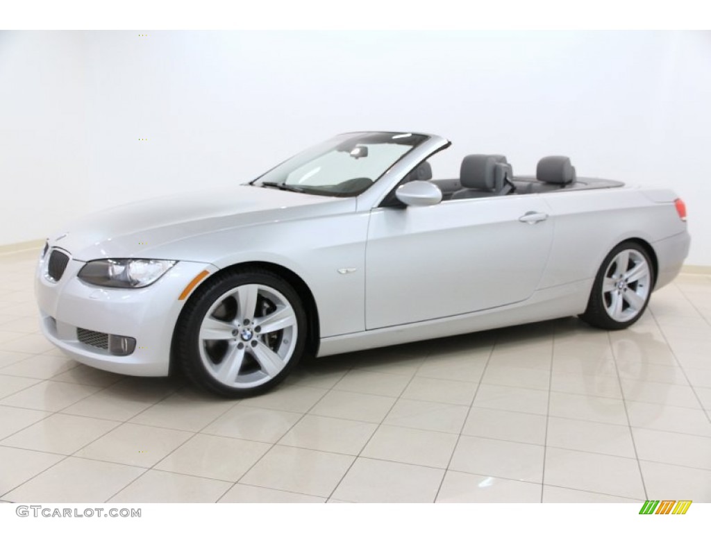 2009 3 Series 335i Convertible - Titanium Silver Metallic / Grey Dakota Leather photo #4