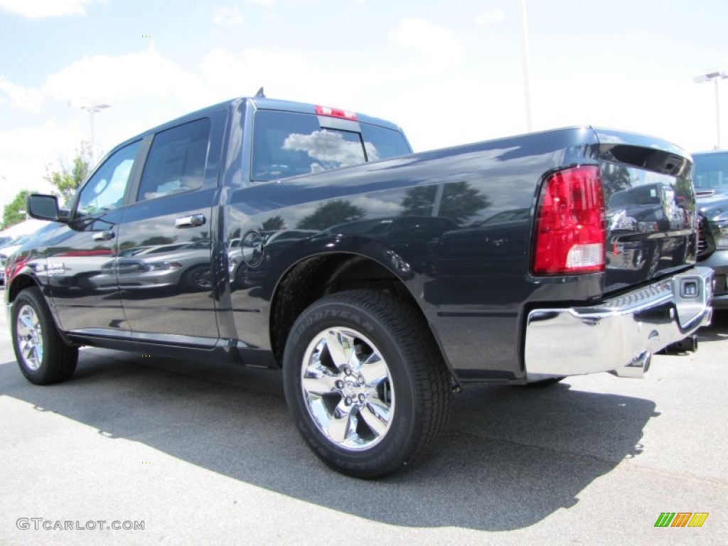 2014 1500 Big Horn Crew Cab - Maximum Steel Metallic / Black/Diesel Gray photo #3