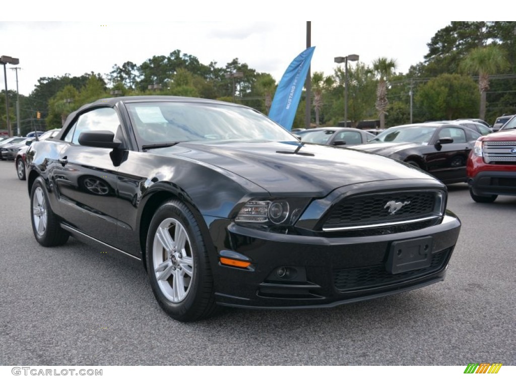 2014 Mustang V6 Convertible - Black / Charcoal Black photo #1