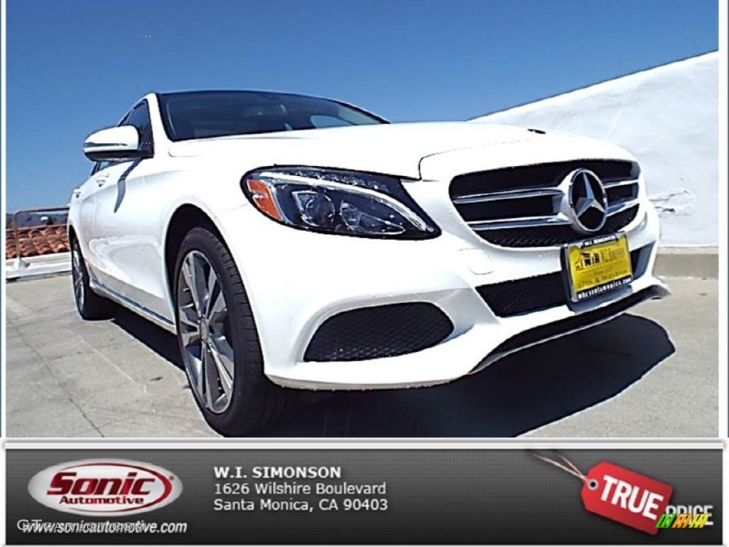 2015 C 300 4Matic - Polar White / Black photo #1