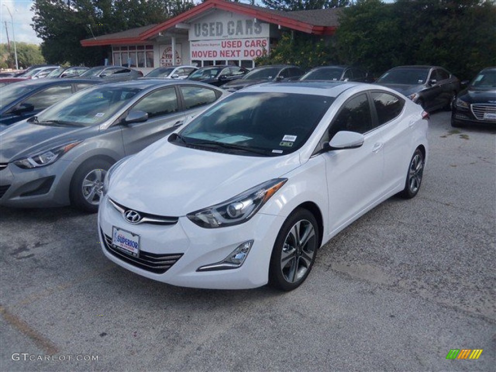 2015 Elantra Sport Sedan - Monaco White / Black photo #1