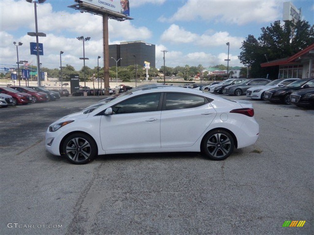 2015 Elantra Sport Sedan - Monaco White / Black photo #3