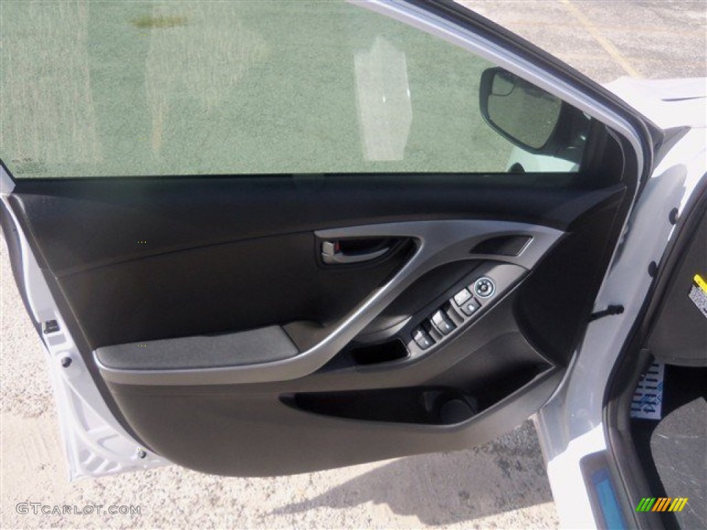 2015 Elantra Sport Sedan - Monaco White / Black photo #5