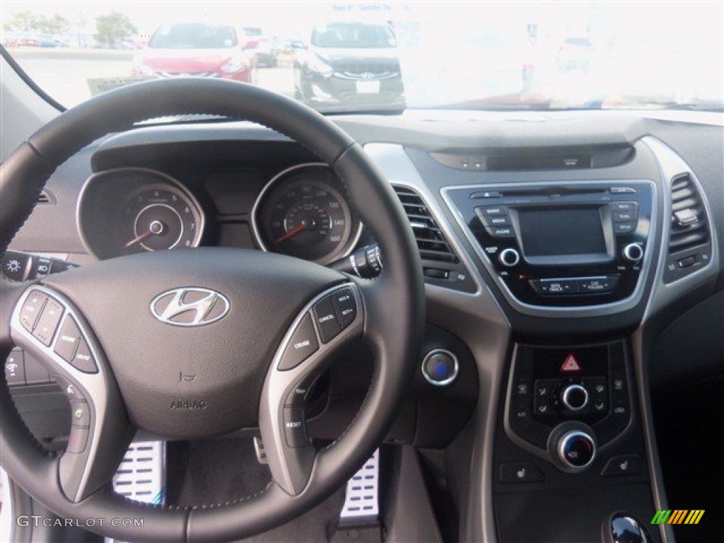 2015 Elantra Sport Sedan - Monaco White / Black photo #7