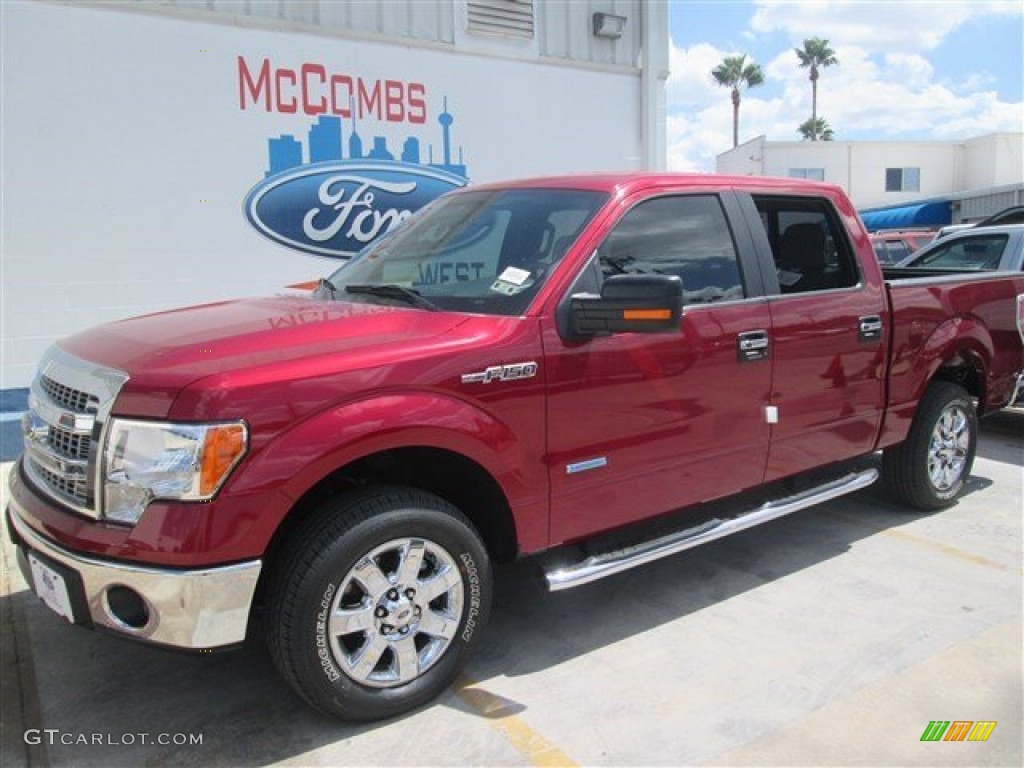 2014 F150 XLT SuperCrew - Ruby Red / Steel Grey photo #1