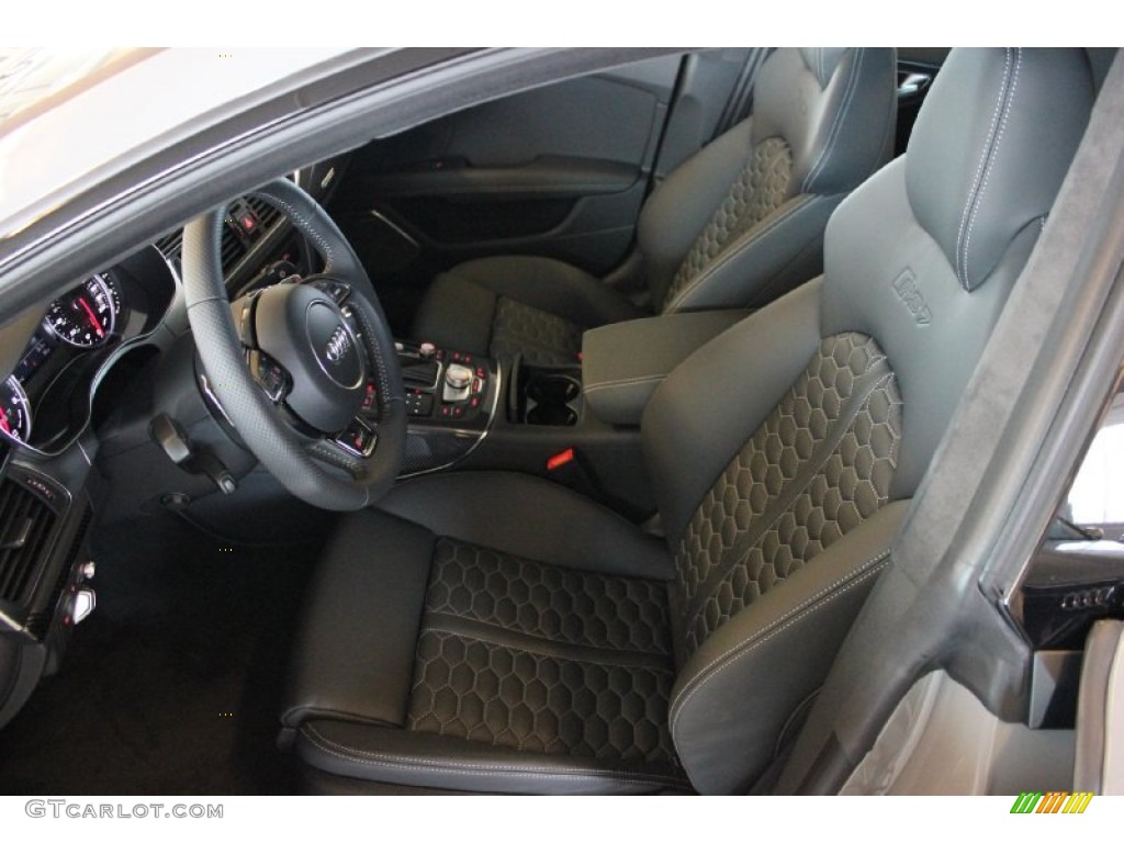 Black Valcona w/Contrast Honeycomb Stitching Interior 2015 Audi RS 7 4.0 TFSI quattro Photo #96888949