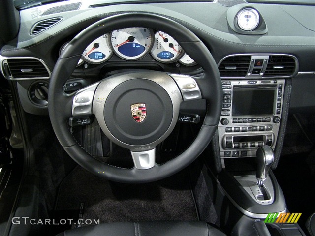 2008 Porsche 911 Turbo Cabriolet Black Dashboard Photo #96891
