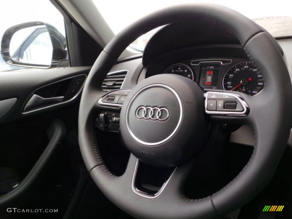 2015 Audi Q3 2.0 TFSI Premium Plus quattro Black Steering Wheel Photo #96891064