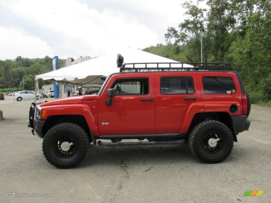 Solar Flare Metallic 2008 Hummer H3 Standard H3 Model Exterior Photo #96891488