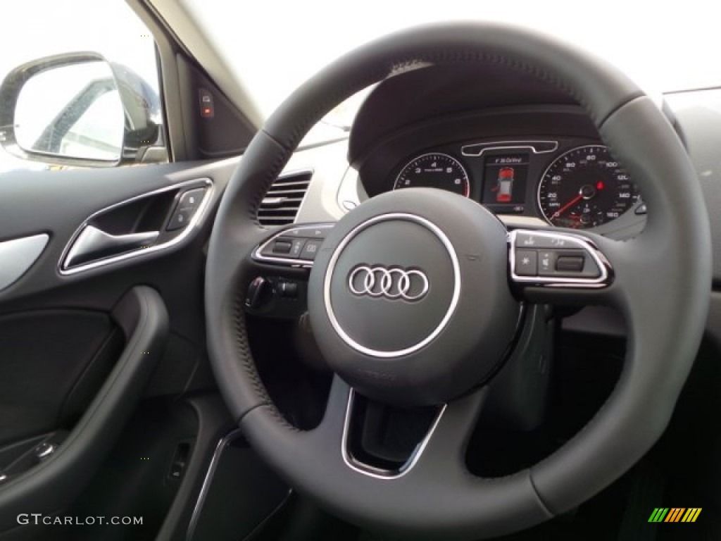 2015 Audi Q3 2.0 TFSI Prestige quattro Black Steering Wheel Photo #96891772