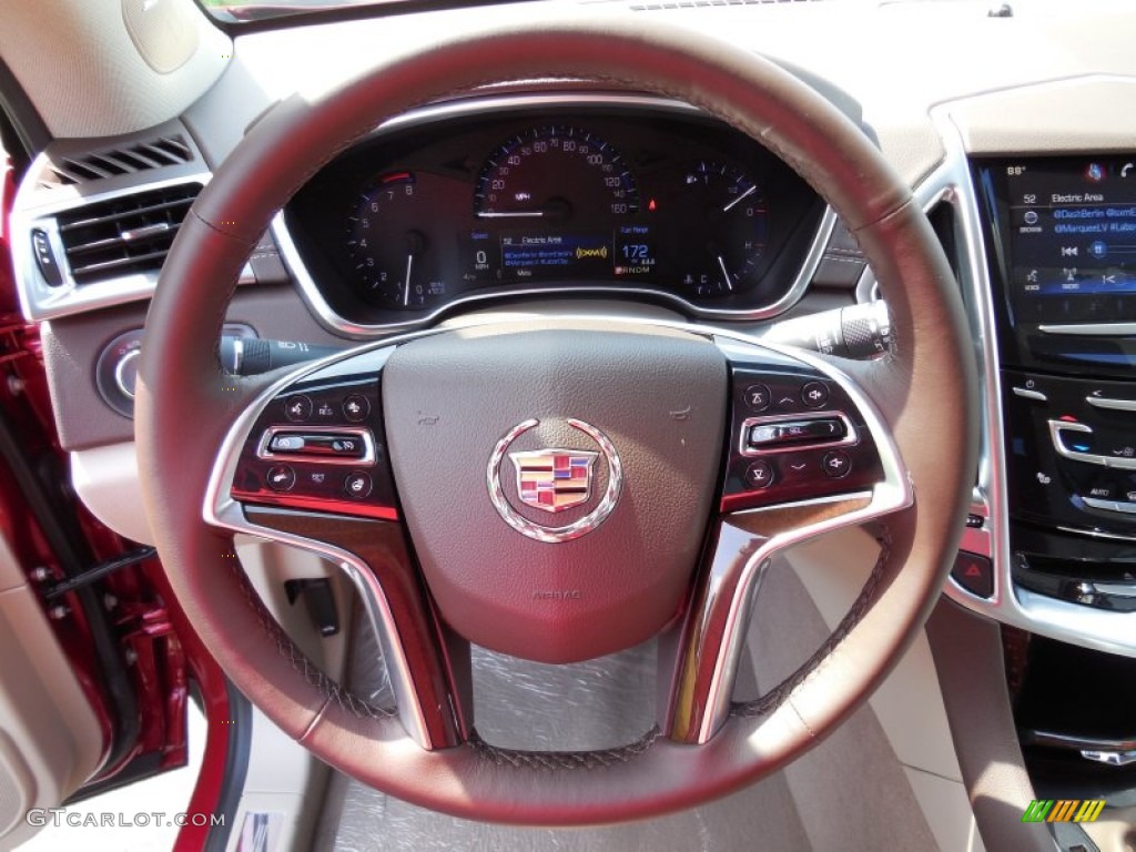 2015 Cadillac SRX Performance Shale/Brownstone Steering Wheel Photo #96893857