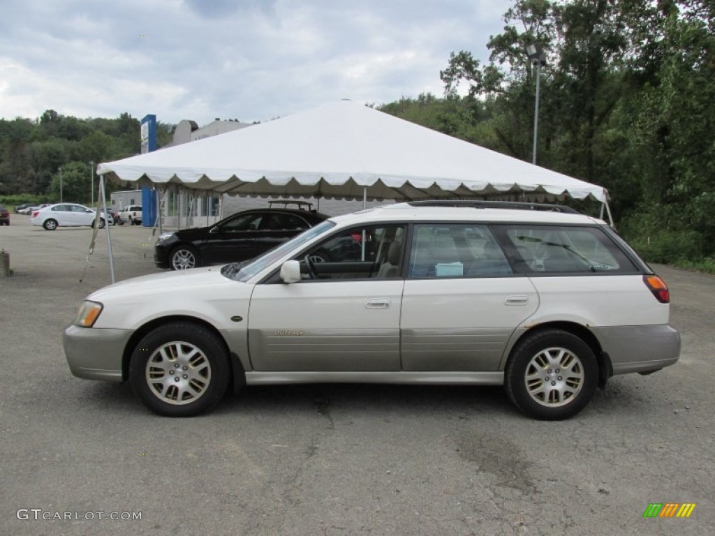 2003 Outback L.L. Bean Edition Wagon - White Frost Pearl / Beige photo #2