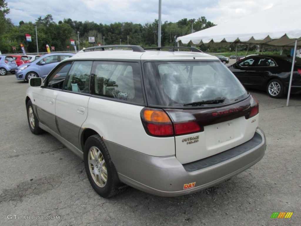 2003 Outback L.L. Bean Edition Wagon - White Frost Pearl / Beige photo #4
