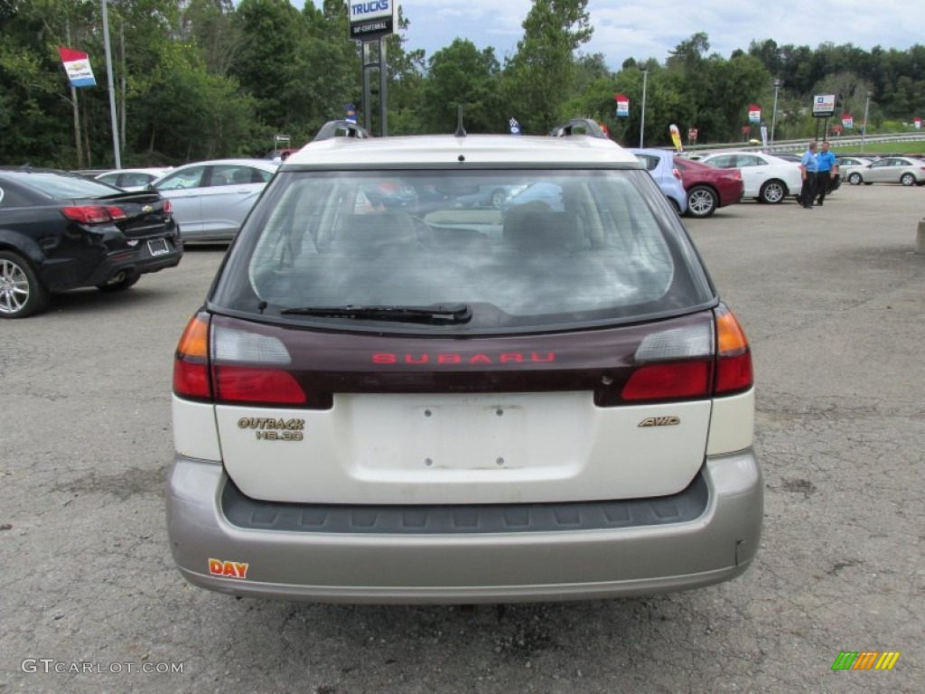 2003 Outback L.L. Bean Edition Wagon - White Frost Pearl / Beige photo #6