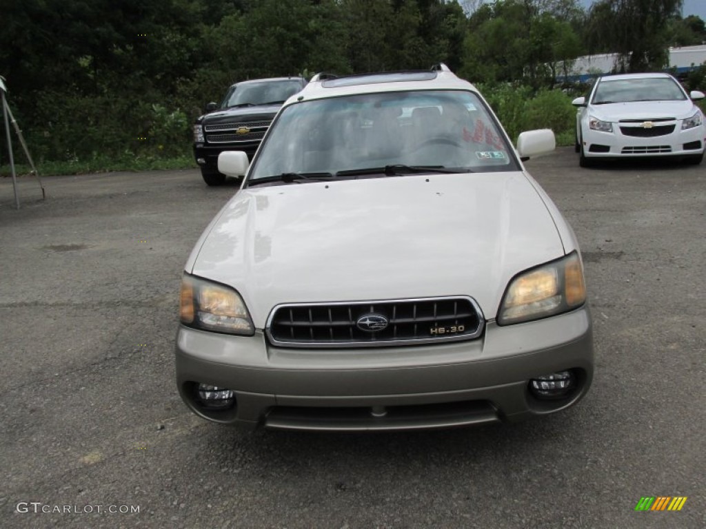 2003 Outback L.L. Bean Edition Wagon - White Frost Pearl / Beige photo #13