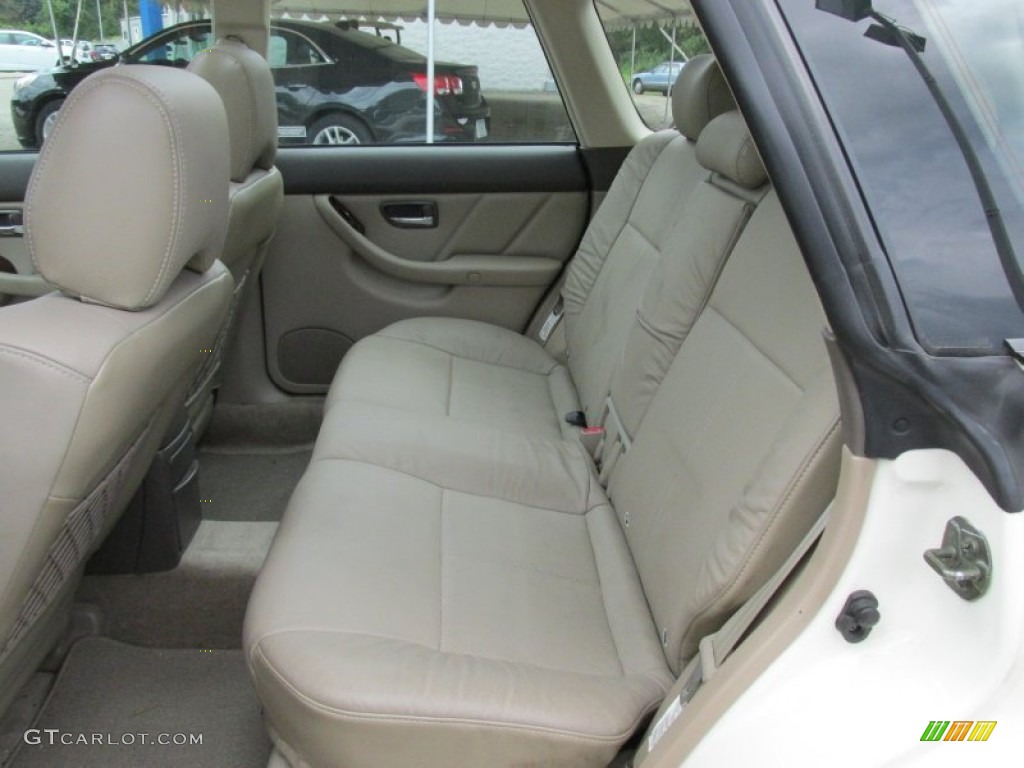 2003 Outback L.L. Bean Edition Wagon - White Frost Pearl / Beige photo #17
