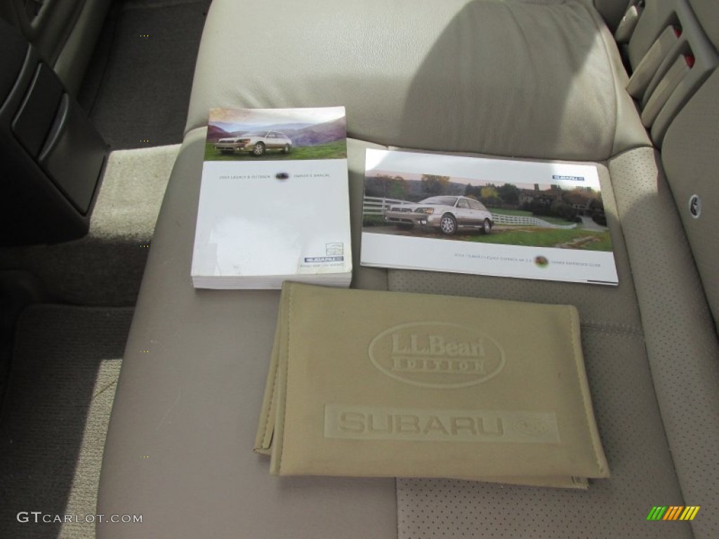 2003 Outback L.L. Bean Edition Wagon - White Frost Pearl / Beige photo #19
