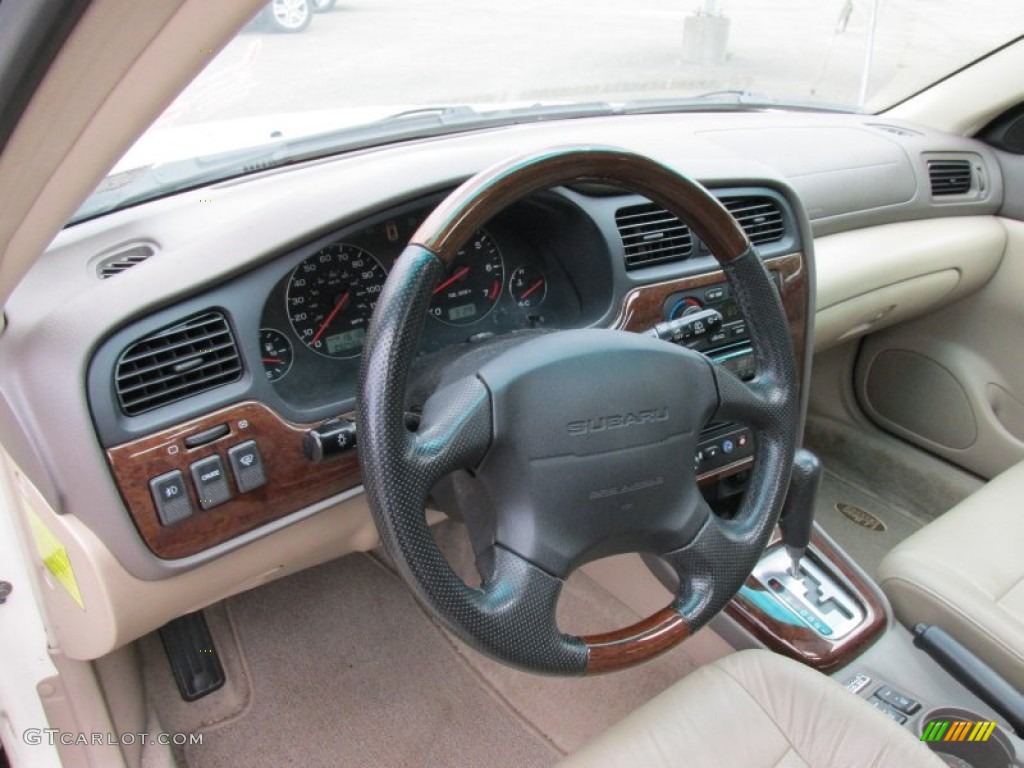2003 Outback L.L. Bean Edition Wagon - White Frost Pearl / Beige photo #20