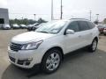 White Diamond Tricoat 2015 Chevrolet Traverse LTZ AWD