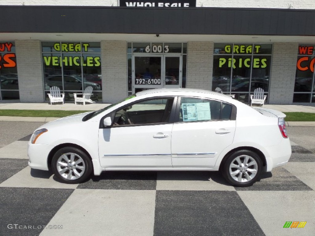 2012 Sentra 2.0 SL - Aspen White / Beige photo #1