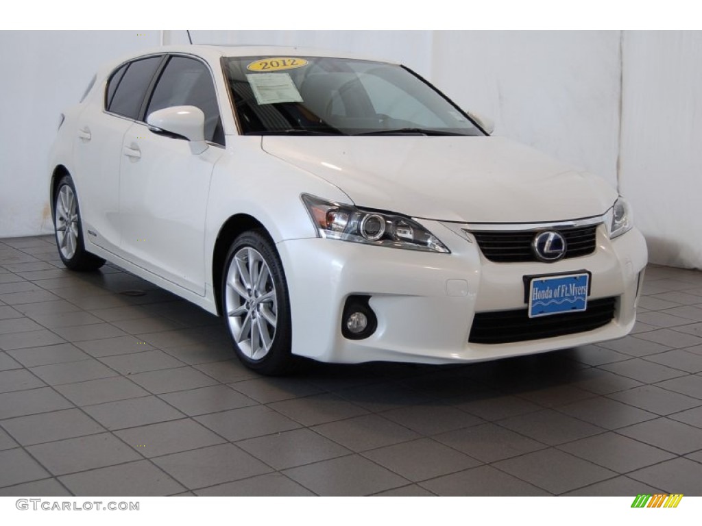 2012 CT 200h Hybrid Premium - Starfire White Pearl / Black photo #1