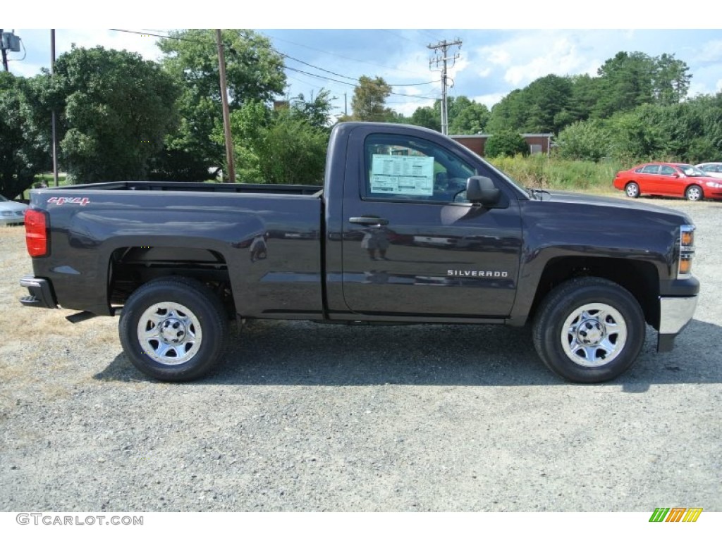 2014 Silverado 1500 WT Regular Cab 4x4 - Tungsten Metallic / Jet Black/Dark Ash photo #6