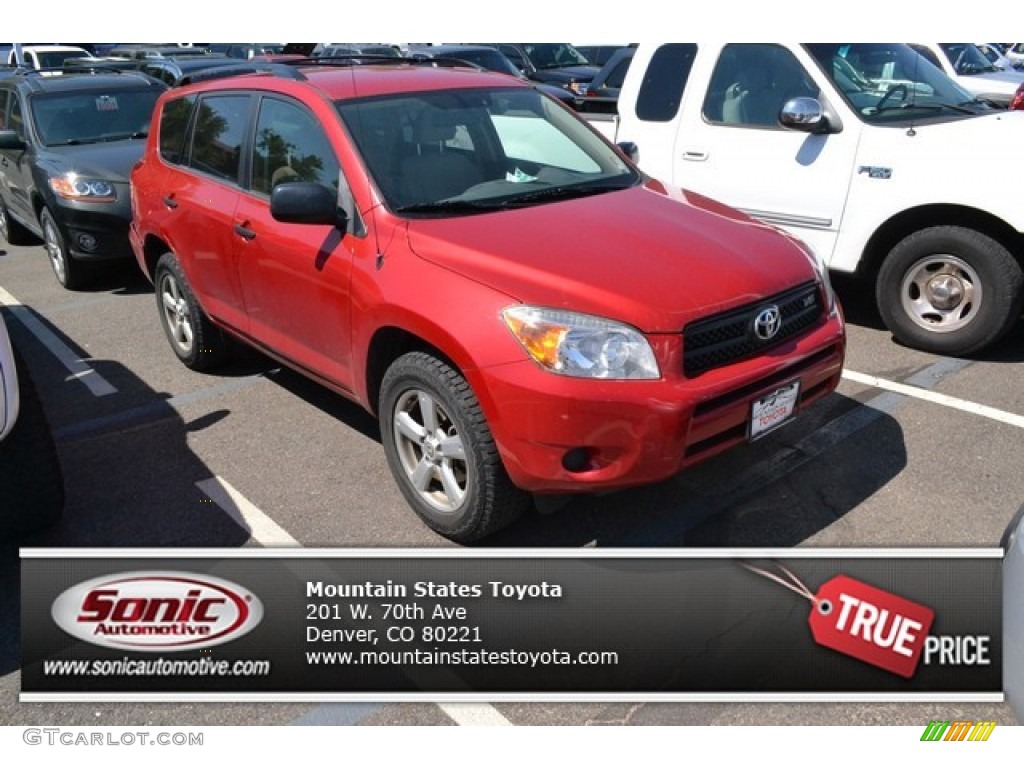 2007 RAV4 V6 4WD - Barcelona Red Pearl / Ash Gray photo #1