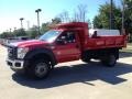 Vermillion Red 2014 Ford F550 Super Duty XL Regular Cab 4x4 Dump Truck