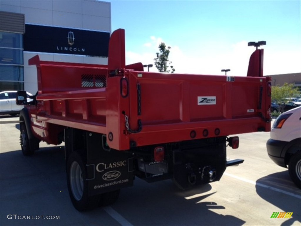 2014 F550 Super Duty XL Regular Cab 4x4 Dump Truck - Vermillion Red / Steel photo #2