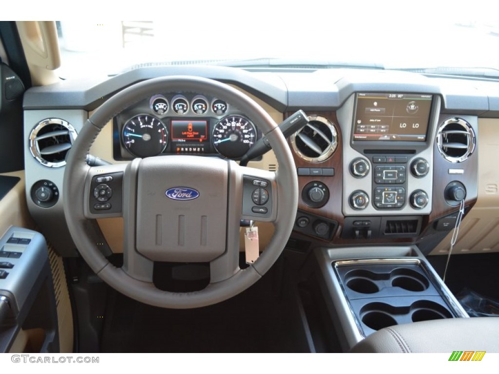 2015 Ford F350 Super Duty Lariat Crew Cab 4x4 DRW Adobe Dashboard Photo #96915046