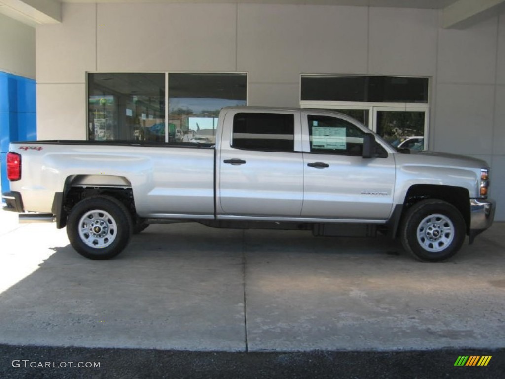 Silver Ice Metallic 2015 Chevrolet Silverado 3500HD WT Crew Cab 4x4 Exterior Photo #96915949