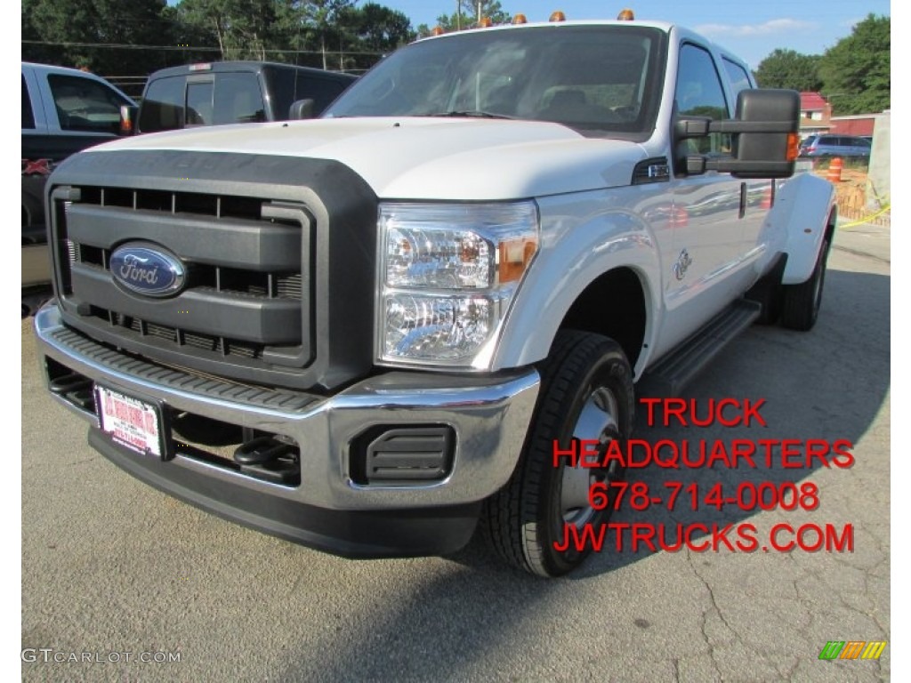 2012 F350 Super Duty XLT Crew Cab 4x4 Dually - Oxford White / Steel photo #1