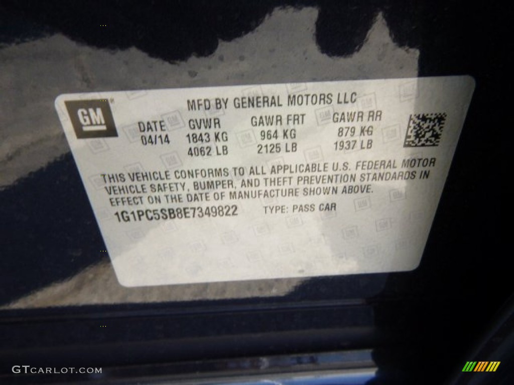 2014 Cruze LT - Atlantis Blue Metallic / Medium Titanium photo #20