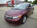 Crimson Pearl - Civic LX Sedan Photo No. 3